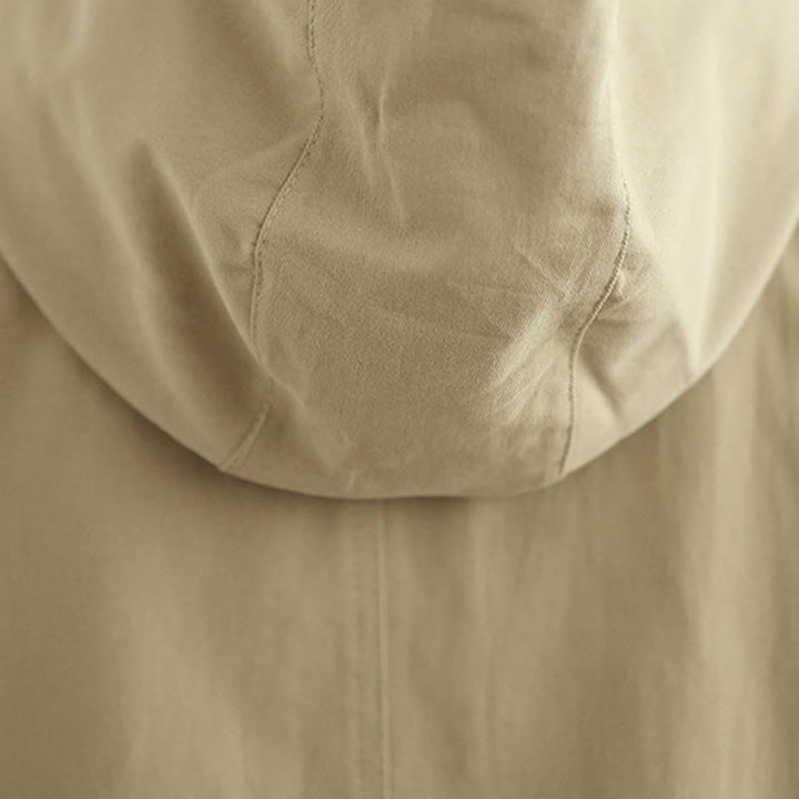 Veste à capuche vintage en coton et lin pour femme avec poches avant et Buddha Stones Fall - image 13