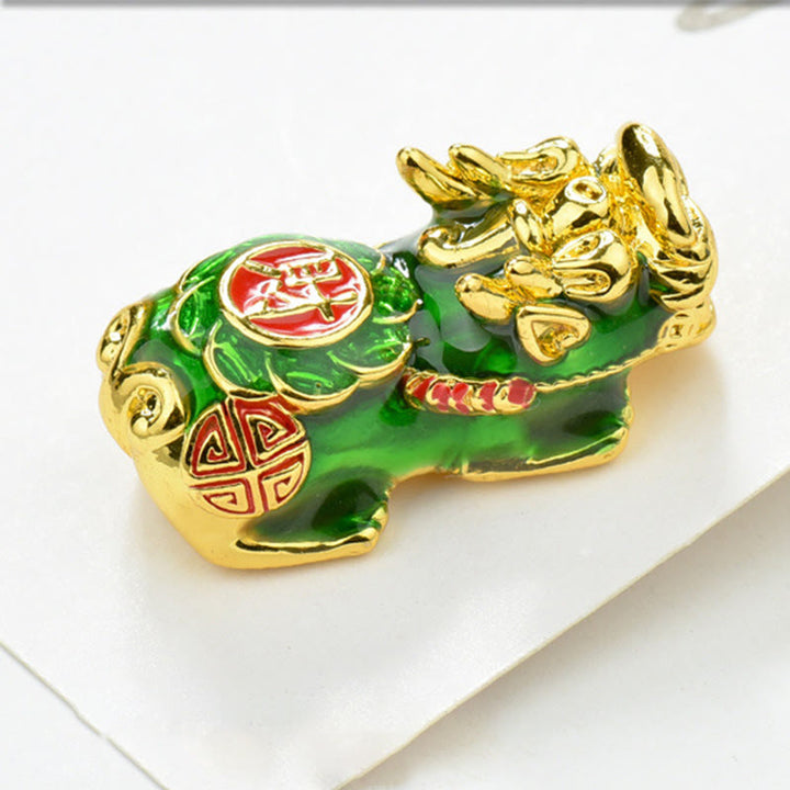 Bracelet de richesse en perles d'obsidienne arc-en-ciel en cuivre et Buddha Stones Fengshui Pixiu - image 17