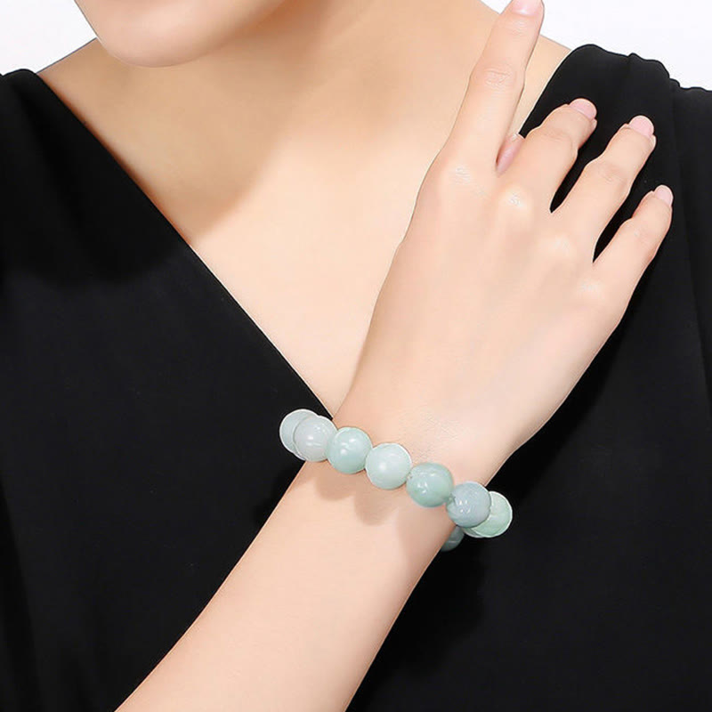 Bracelet de prospérité en jade naturel sculpté avec des Buddha Stones - image 4