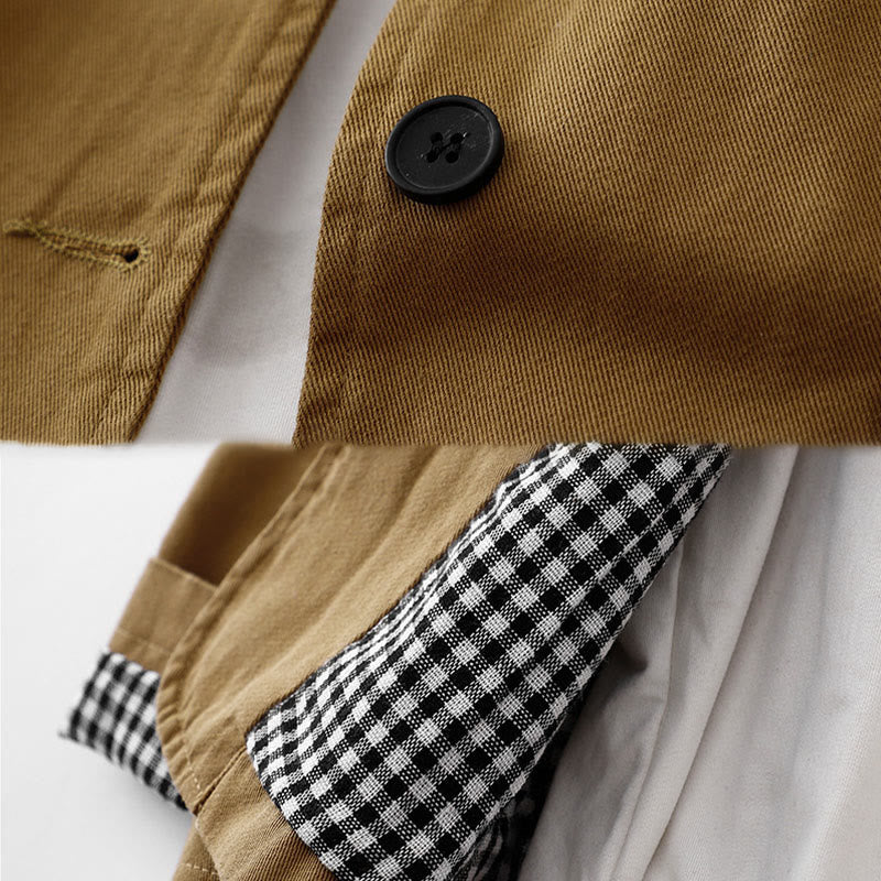 Veste femme en coton avec poches et motif patchwork Buddha Stones - image 3