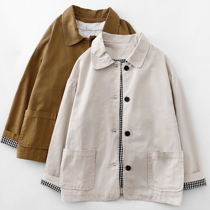 Veste femme en coton avec poches et motif patchwork Buddha Stones - image 13