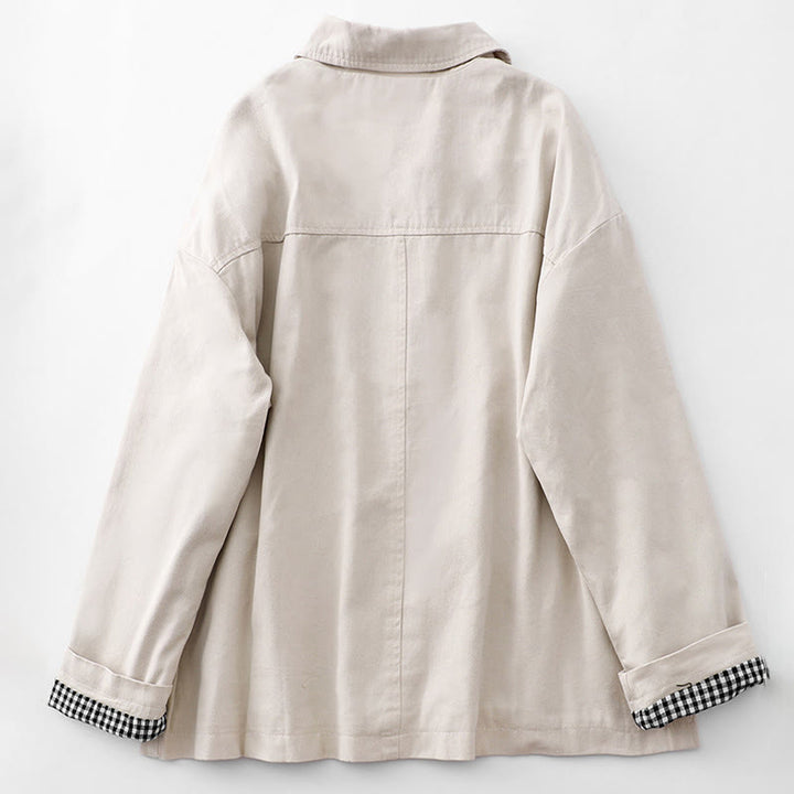Veste femme en coton avec poches et motif patchwork Buddha Stones - image 6