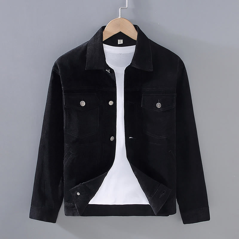 Chemise en coton à manches longues et boutons pour homme avec poches et motif Buddha Stones - Noir - US/UK/AU42，EU52 (3XL) - image 6