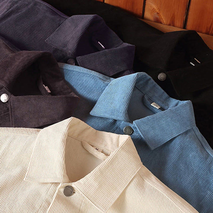 Chemise en coton à manches longues et boutons pour homme avec poches et motif Buddha Stones - image 12
