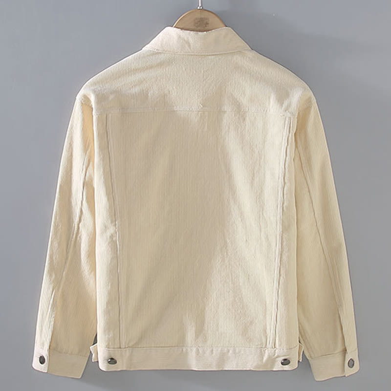 Chemise en coton à manches longues et boutons pour homme avec poches et motif Buddha Stones - image 1