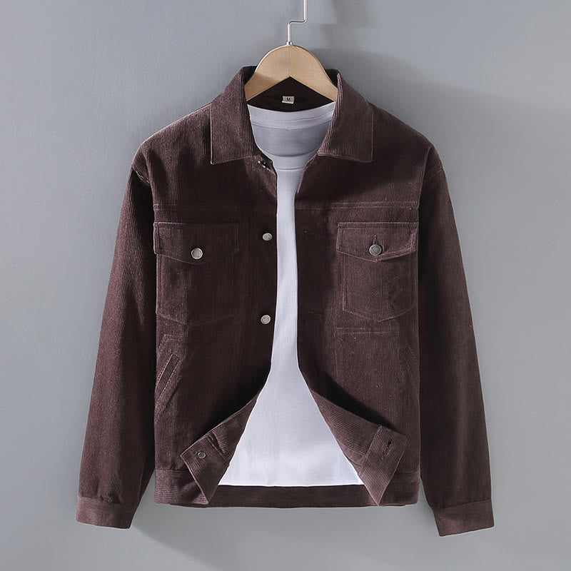 Chemise en coton à manches longues et boutons pour homme avec poches et motif Buddha Stones - SaddleBrown - US/UK/AU42，EU52 (3XL) - image 9