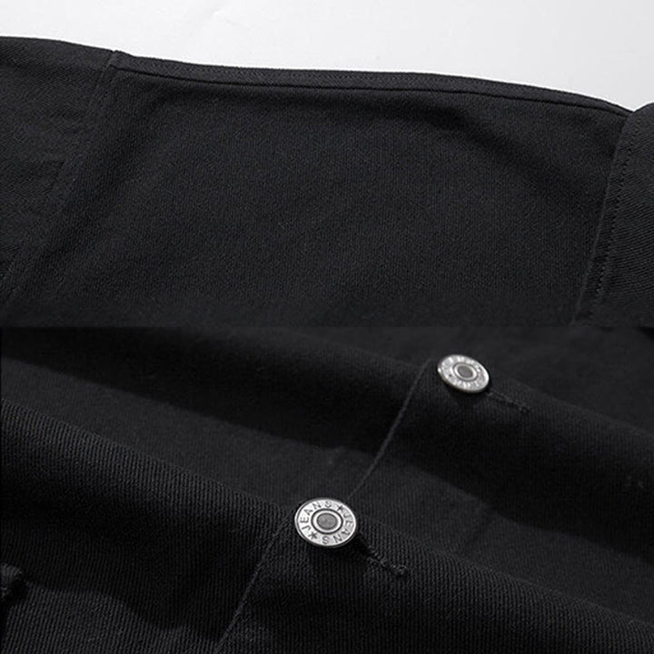 Chemise à manches longues et col montant boutonné pour homme, en coton, avec poches, motif Buddha Stones - image 4