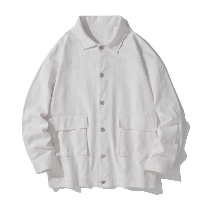 Chemise à manches longues et col montant boutonné pour homme, en coton, avec poches, motif Buddha Stones - Blanc - États-Unis/Royaume-Uni/AU50, EU60 (5XL) - image 7