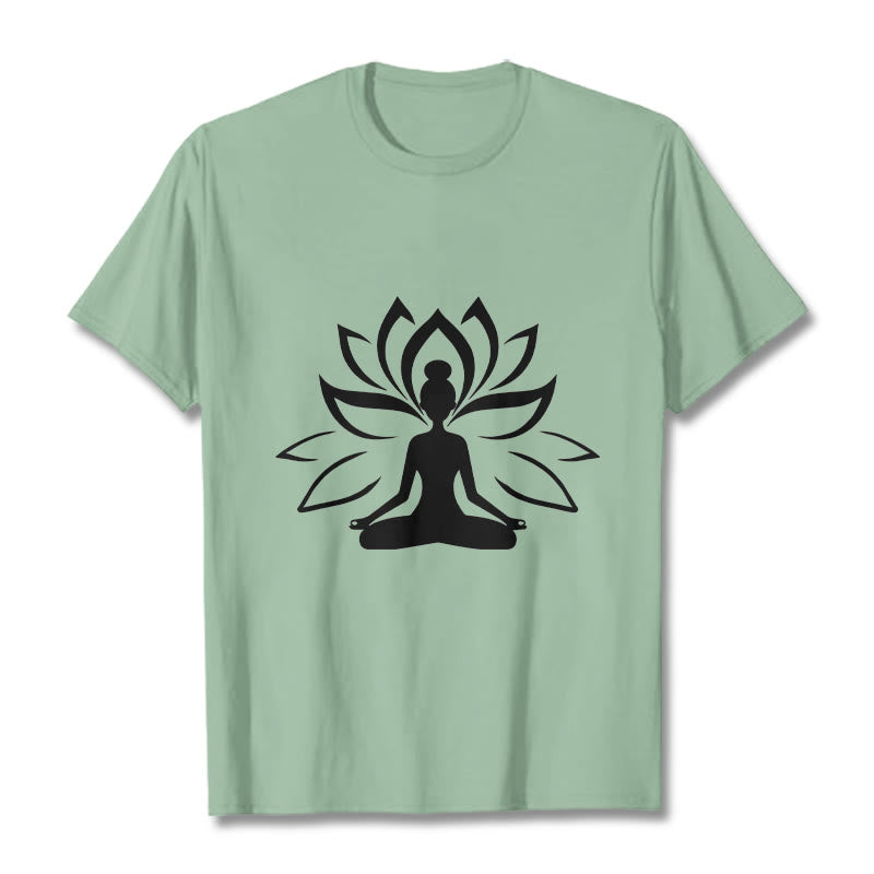 T-shirt Buddha Stones Lotus Personne méditante - Vert pâle - 2XL - image 15