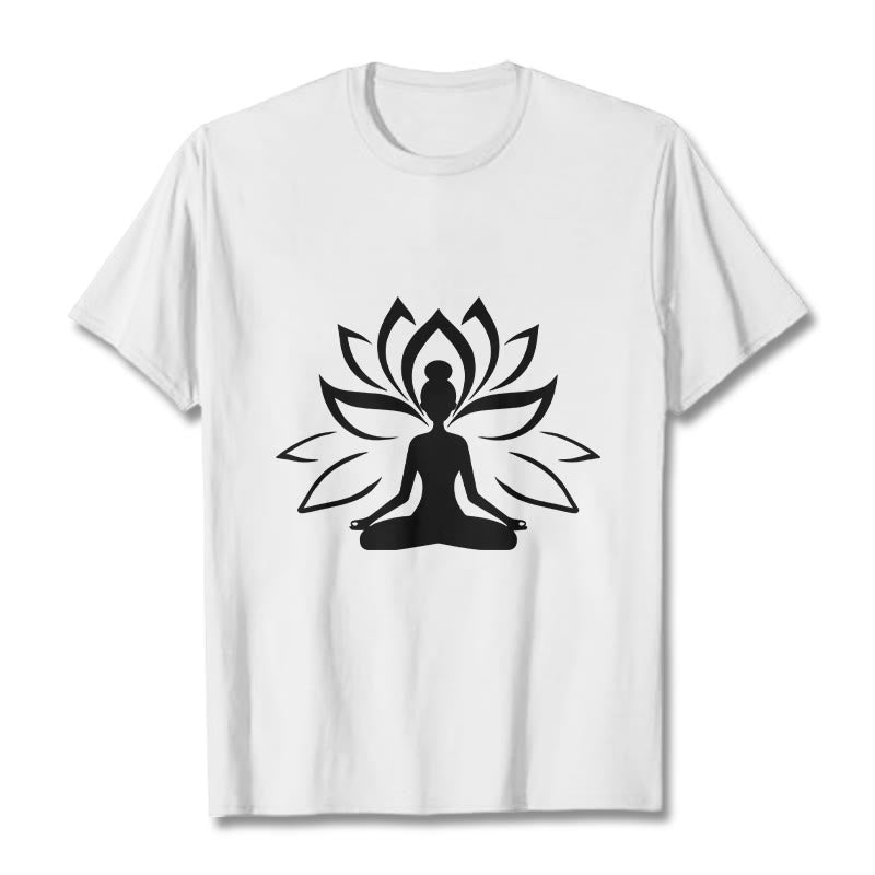 T-shirt Buddha Stones Lotus Personne méditante - Blanc - 2XL - image 8