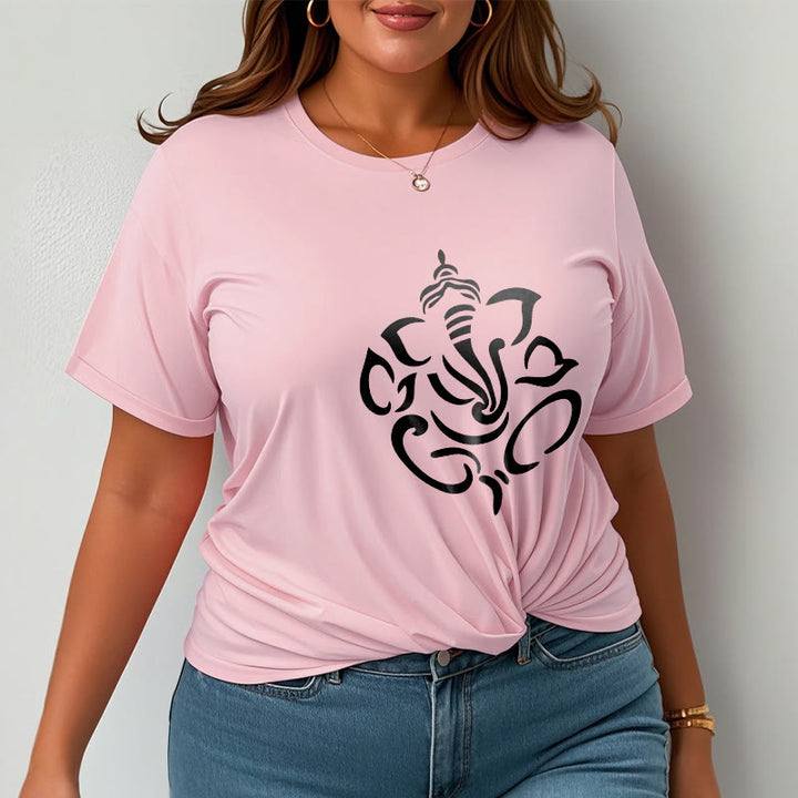 T-shirt avec illustration de Buddha Stones , Ganesh et éléphant - image 14