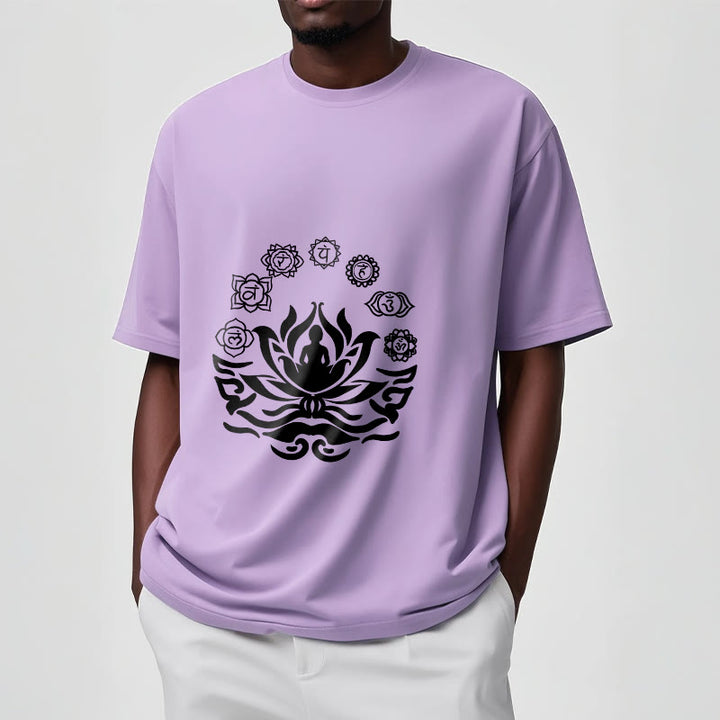 T-shirt Buddha Stones, symbole OM, mantras sanskrits, motif fleur de lotus - image 15