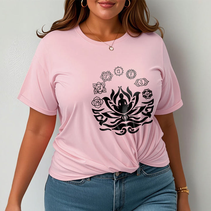 T-shirt Buddha Stones, symbole OM, mantras sanskrits, motif fleur de lotus - image 17