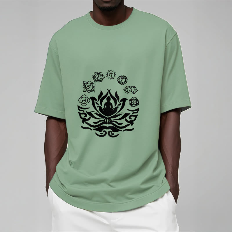 T-shirt Buddha Stones, symbole OM, mantras sanskrits, motif fleur de lotus - image 19