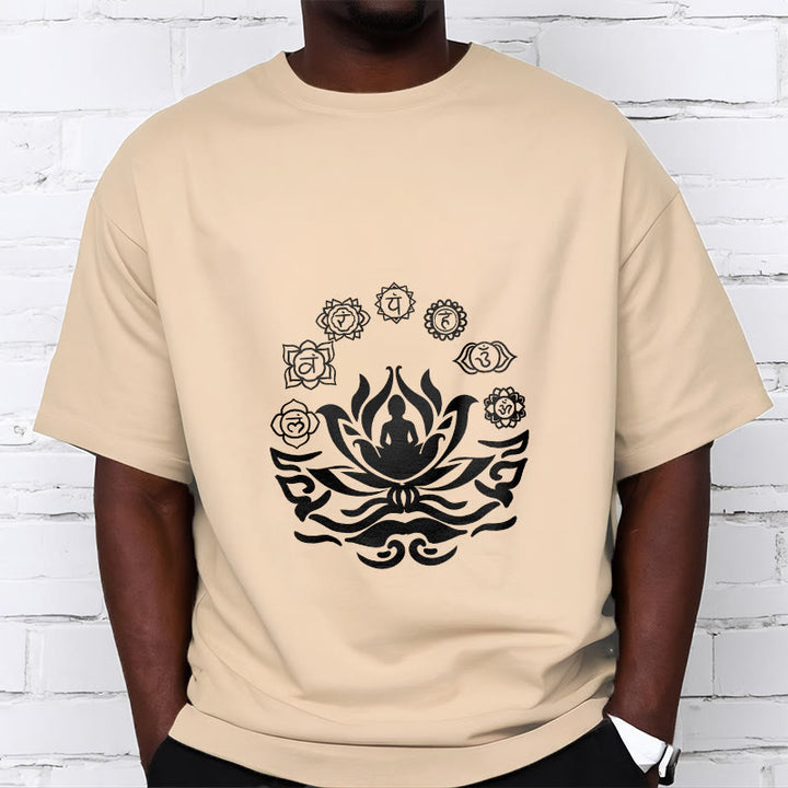 T-shirt Buddha Stones, symbole OM, mantras sanskrits, motif fleur de lotus - image 13