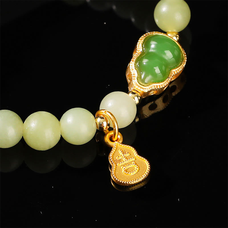 Bracelet porte-bonheur en jade vert aventurine naturelle et Buddha Stones - image 13