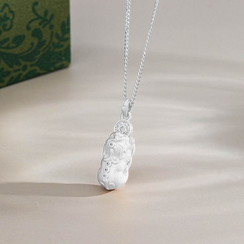 Collier pendentif en argent sterling 925 avec Buddha Stones et mini PiXiu Dorje Vajra - Argent - Pixiu - image 12