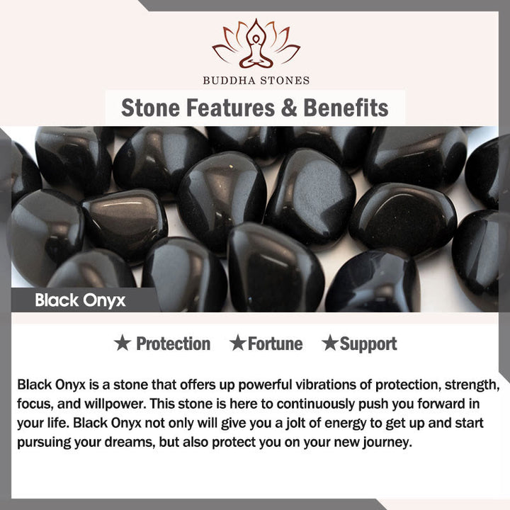 Bracelet de protection en argent Buddha Stones 925 avec breloque chaton et onyx noir naturel - image 8