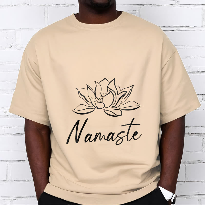 T-shirt en coton avec Buddha Stones et fleur de lotus simple, méditation Namaste - image 10
