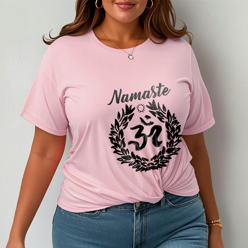 T-shirt en coton avec motif de Buddha Stones Om sanskrit Namaste et méditation - image 14