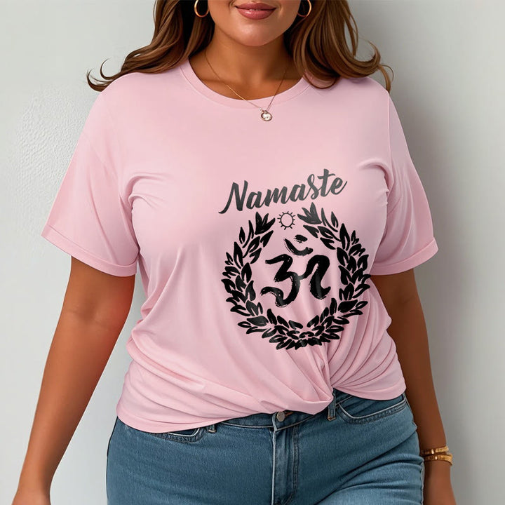 T-shirt en coton avec motif de Buddha Stones Om sanskrit Namaste et méditation - image 14