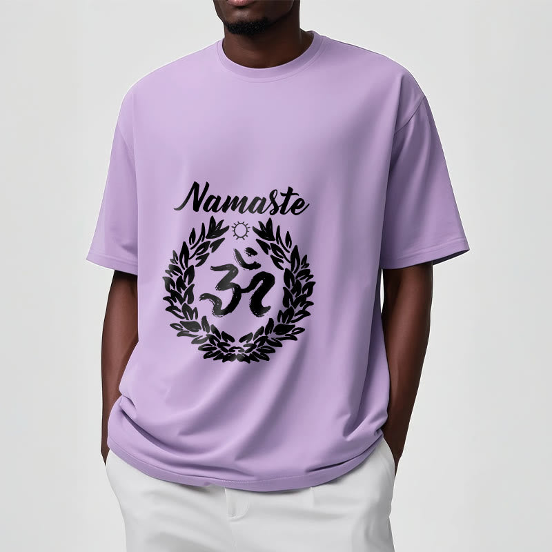 T-shirt en coton avec motif de Buddha Stones Om sanskrit Namaste et méditation - image 18