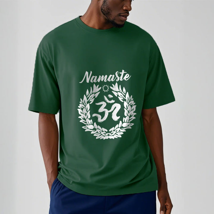 T-shirt en coton avec motif de Buddha Stones Om sanskrit Namaste et méditation - image 12