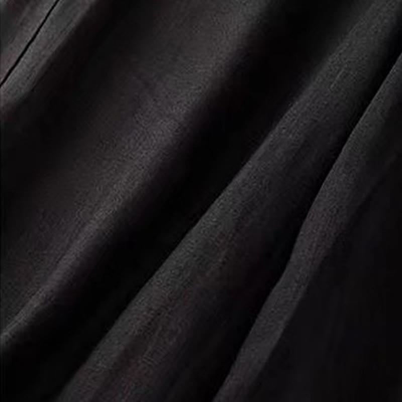 Pantalon Capri femme à jambes larges, couleur unie, style décontracté, avec un bouton et poches, motif Buddha Stones - image 10