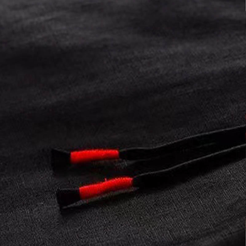 Pantalon Capri femme à jambes larges, couleur unie, style décontracté, avec un bouton et poches, motif Buddha Stones - image 9