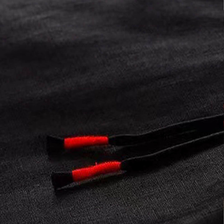 Pantalon Capri femme à jambes larges, couleur unie, style décontracté, avec un bouton et poches, motif Buddha Stones - image 9