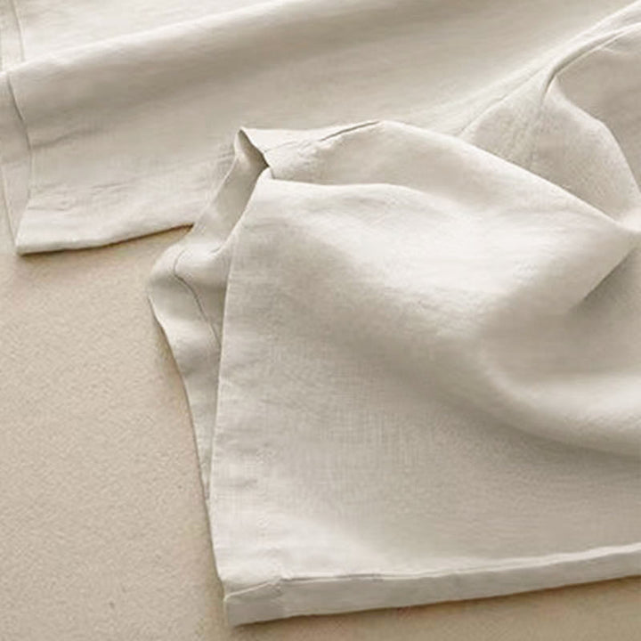 Pantalon large décontracté en coton à un bouton et poches pour femme, couleur unie, motif Buddha Stones - image 13
