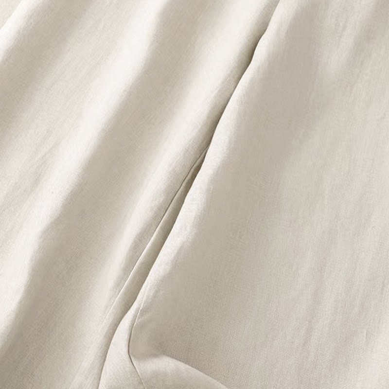 Pantalon Capri femme à jambes larges, couleur unie, style décontracté, avec un bouton et poches, motif Buddha Stones - image 17