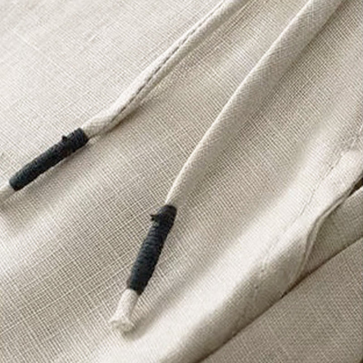 Pantalon large décontracté en coton à un bouton et poches pour femme, couleur unie, motif Buddha Stones - image 21