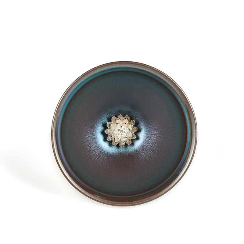 Tasse à thé Kung Fu en céramique bleue et violette, faite à la main, motif fleur de lotus Jianzhan chinois, 150 ml - image 7