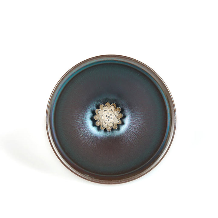 Tasse à thé Kung Fu en céramique bleue et violette, faite à la main, motif fleur de lotus Jianzhan chinois, 150 ml - image 7