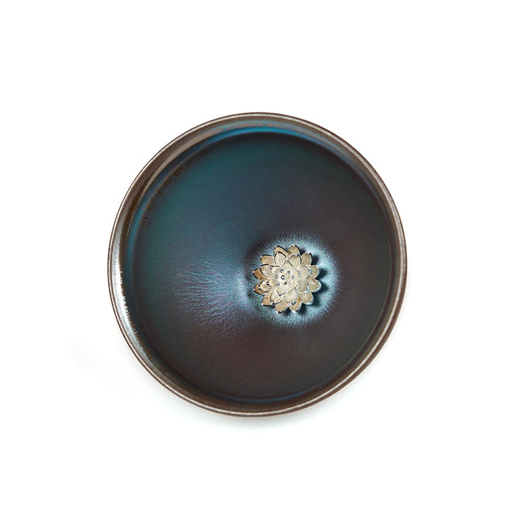 Tasse à thé Kung Fu en céramique bleue et violette, faite à la main, motif fleur de lotus Jianzhan chinois, 150 ml - image 8