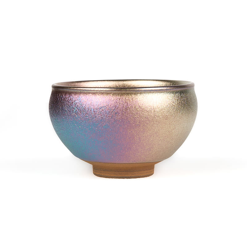 Tasse à thé en céramique faite à la main en Buddha Stones, style chinois Jianzhan, fleur de lotus dorée, tasse à thé Kung Fu, 150 ml - image 9