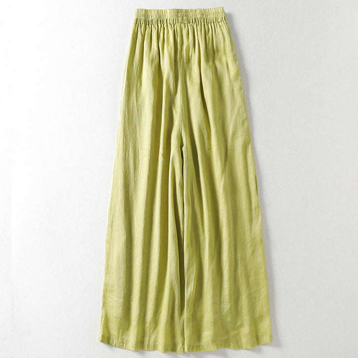 Pantalon large à lacets de couleur unie Buddha Stones pour femme - image 12