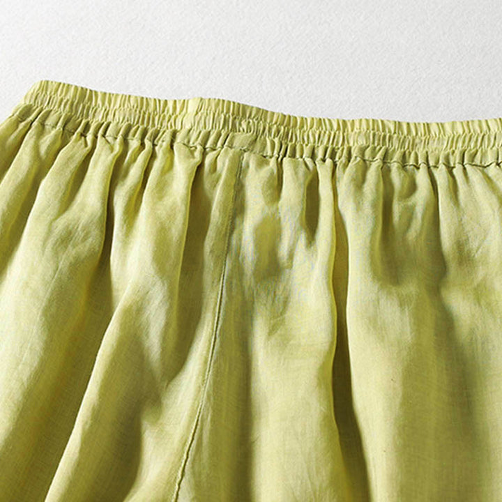 Pantalon large à lacets de couleur unie Buddha Stones pour femme - image 15