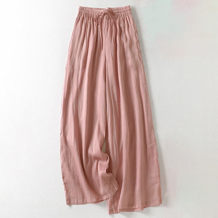 Pantalon large à lacets de couleur unie Buddha Stones pour femme - Rose - US8-10，UK/AU12-14，EU40-42 (2XL) - image 23