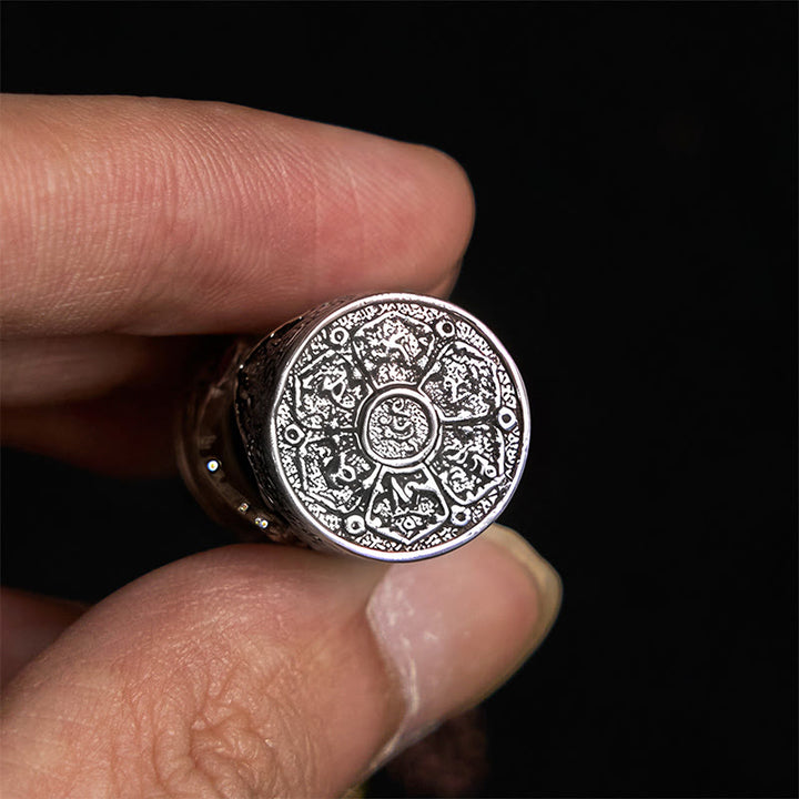 Buddha Stones porte-bonheur en argent plaqué cuivre avec boîte de prière Om Mani Padme Hum Ghau - image 5