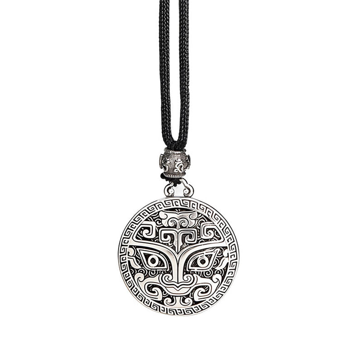 Collier pendentif en argent plaqué cuivre avec Buddha Stones Taotie Om Mani Padme Hum - image 14