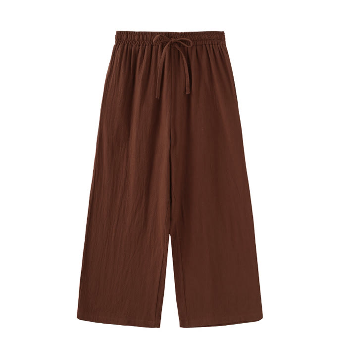 Ensemble 2 pièces pour femme, haut à manches longues avec poches et cordon de serrage, motif Buddha Stones, vêtements de méditation en coton et lin - image 39