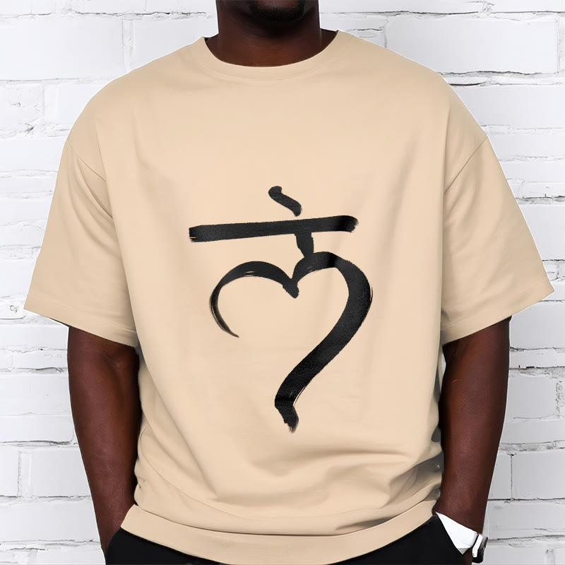 T-shirt décontracté en coton avec inscription « Lam Mantra » et « Buddha Stones » - image 10