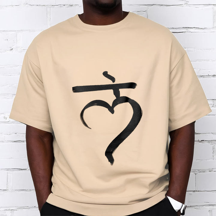 T-shirt décontracté en coton avec inscription « Lam Mantra » et « Buddha Stones » - image 10