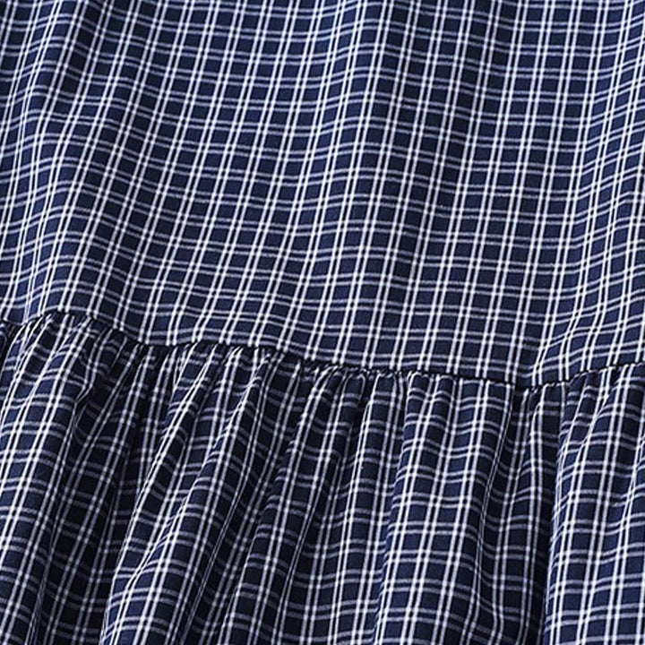 Robe mi-longue décontractée en coton à manches longues et boutons style lanterne avec motif Buddha Stones - image 15