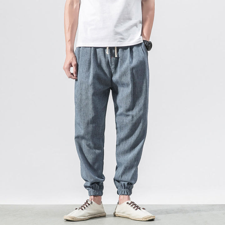 Pantalon pour homme avec cordon de serrage et poches Motif Buddha Stones - Bleu acier - US/UK/AU46，EU56 (5XL) - image 18