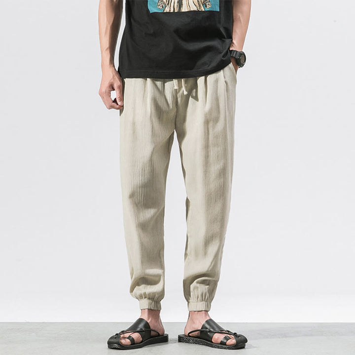 Pantalon pour homme avec cordon de serrage et poches Motif Buddha Stones - Beige - US/UK/AU46，EU56 (5XL) - image 15