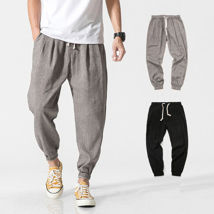 Pantalon pour homme avec cordon de serrage et poches Motif Buddha Stones - Gris - US/UK/AU46，EU56 (5XL) - image 0