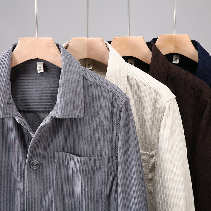 Veste à manches longues et boutons pour homme avec poches et motif Buddha Stones Fall Lapel - image 12